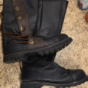 Jacobite SCOTISH BOOT-Black and Brown Leather Boots
